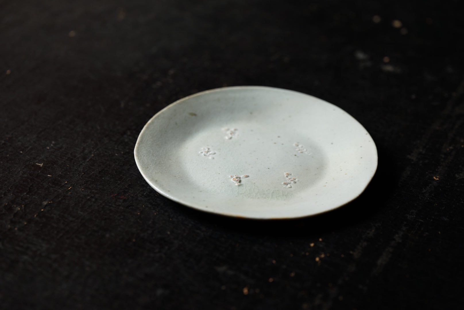 White 瓷 5 -inch plate / Tanakashigeo