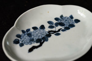 Dyeing hydrangea leon mellow plate / Mayumi Hamano