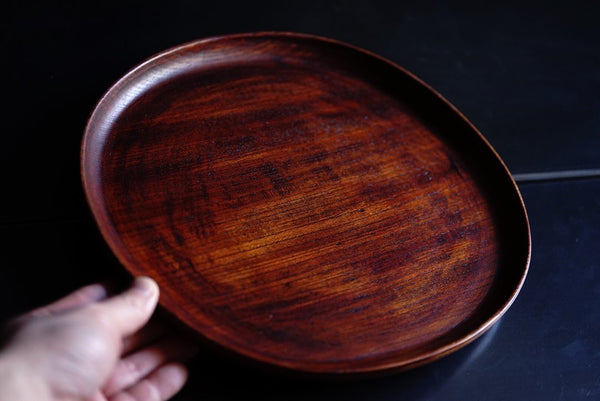 大矢拓郎　欅拭き漆丸盆 86D8E3D2-7894-4564-B371-