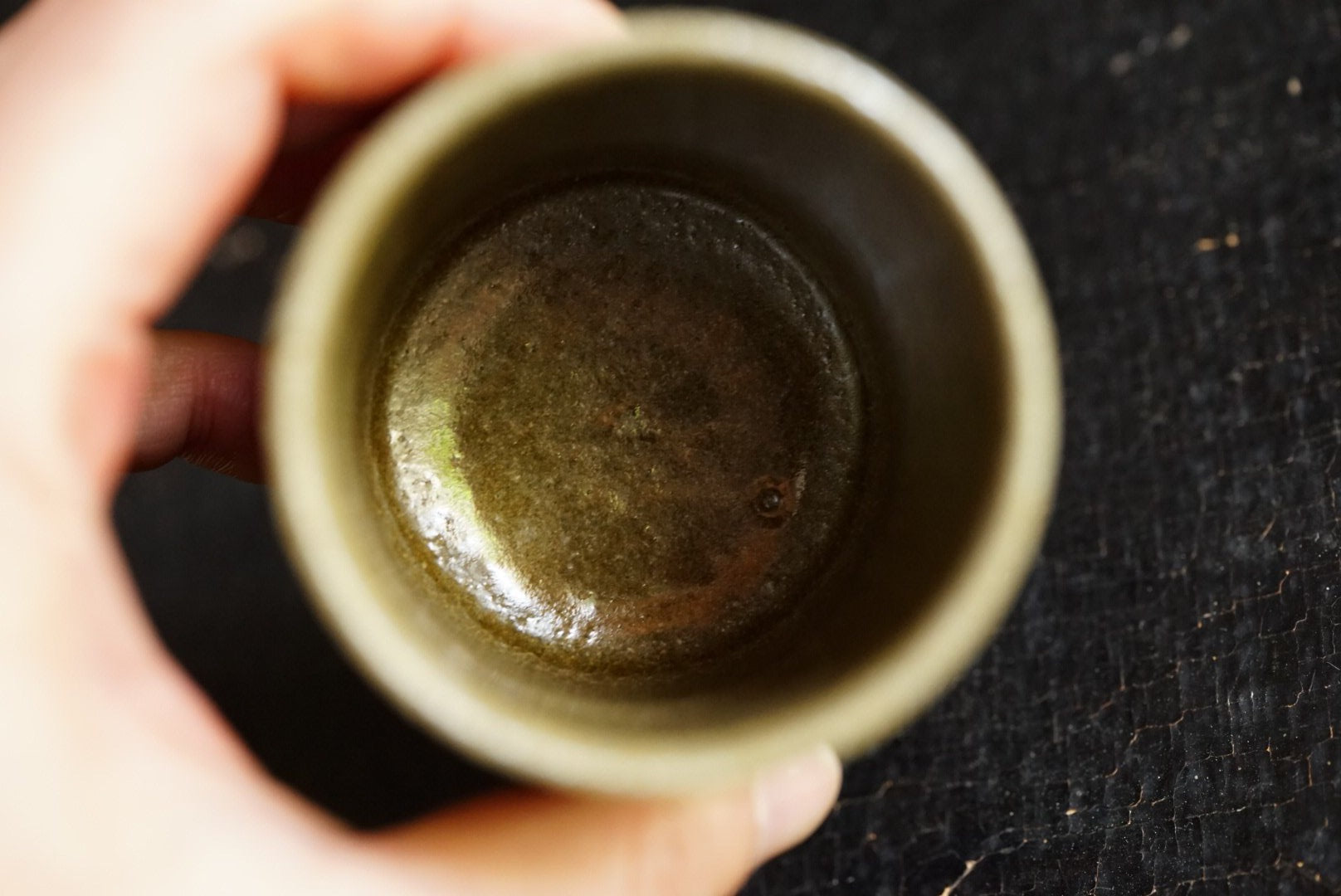 Glaçage vert tasse de thé / Choi ryu -hee