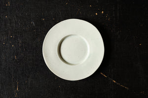 白瓷七寸リム深皿 / タナカシゲオ