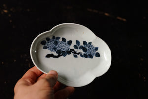 Dyeing hydrangea leon mellow plate / Mayumi Hamano